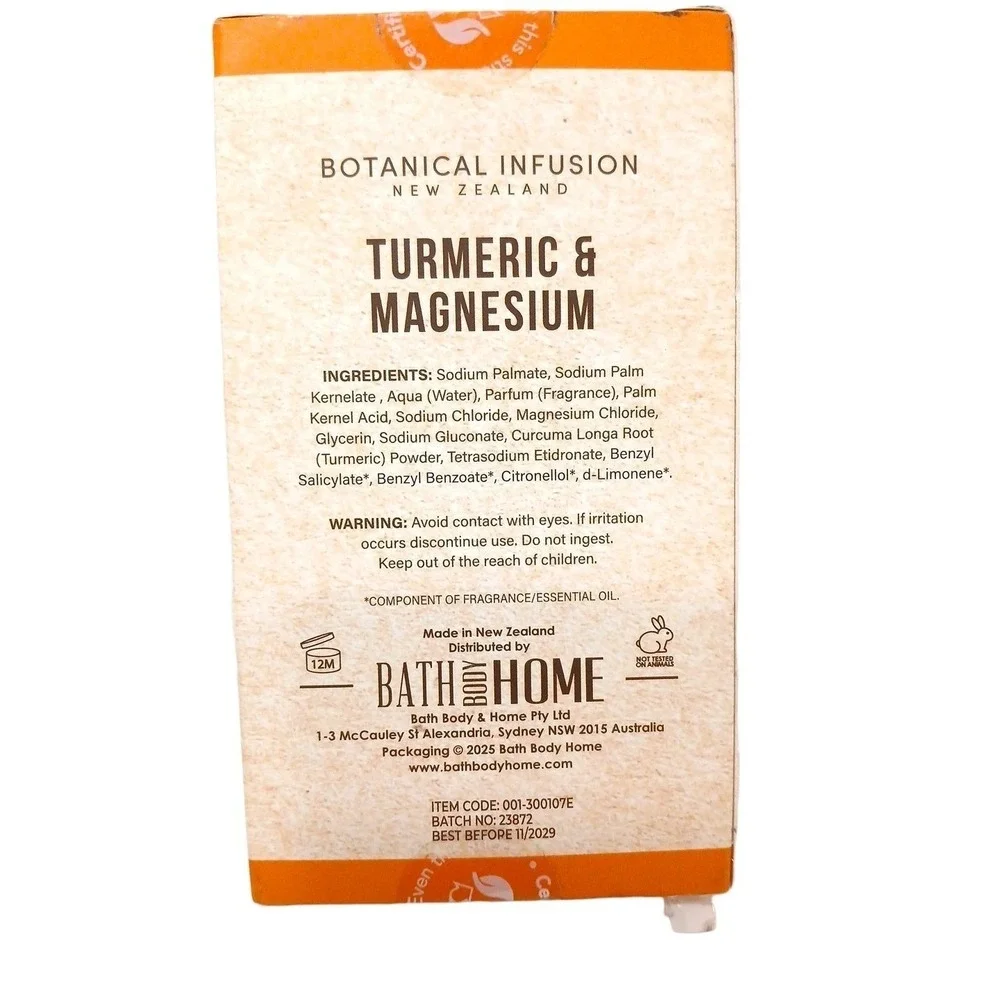Turmeric With Magnesium Nourishing Soap Bar Large Size 10.59 oz Bath Body Hands